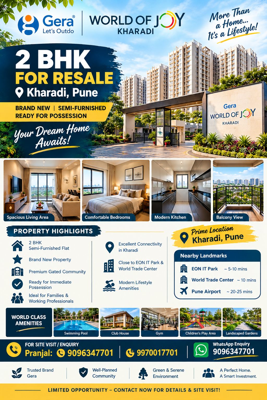 🏡✨ PREMIUM 2 BHK FOR RESALE – KHARADI, PUNE ✨🏡 - Image 1