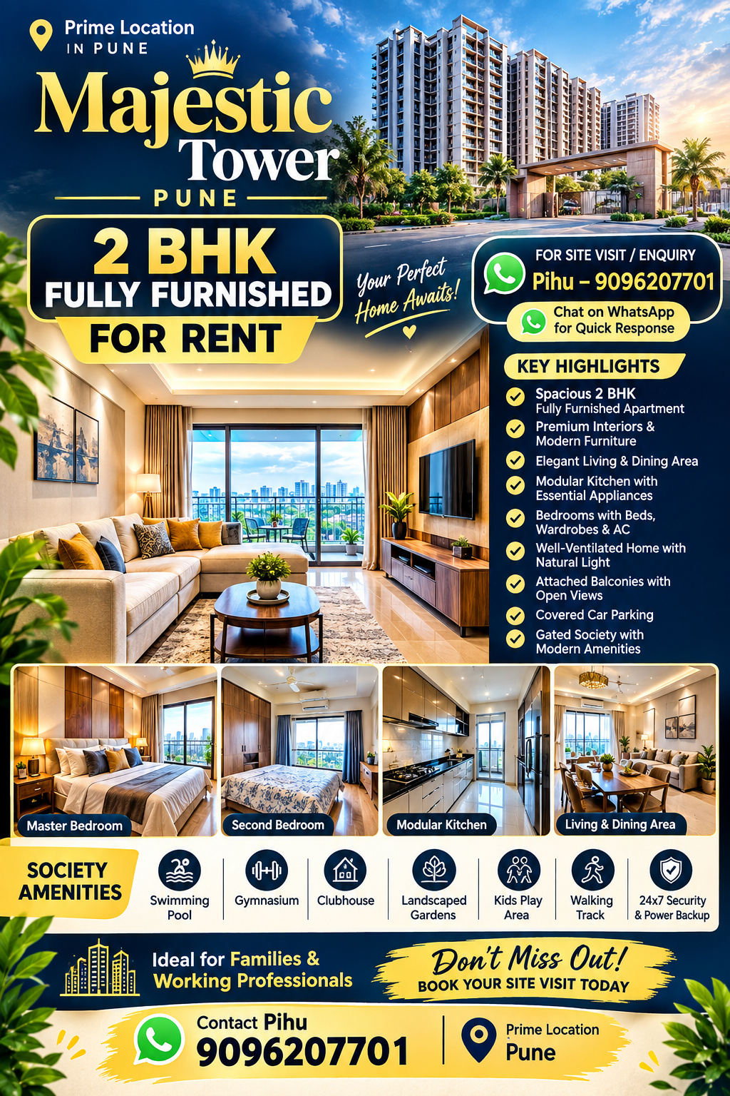 🚨 PREMIUM FURNISHED 2 BHK AVAILABLE FOR RENT! 🚨 - Image 1